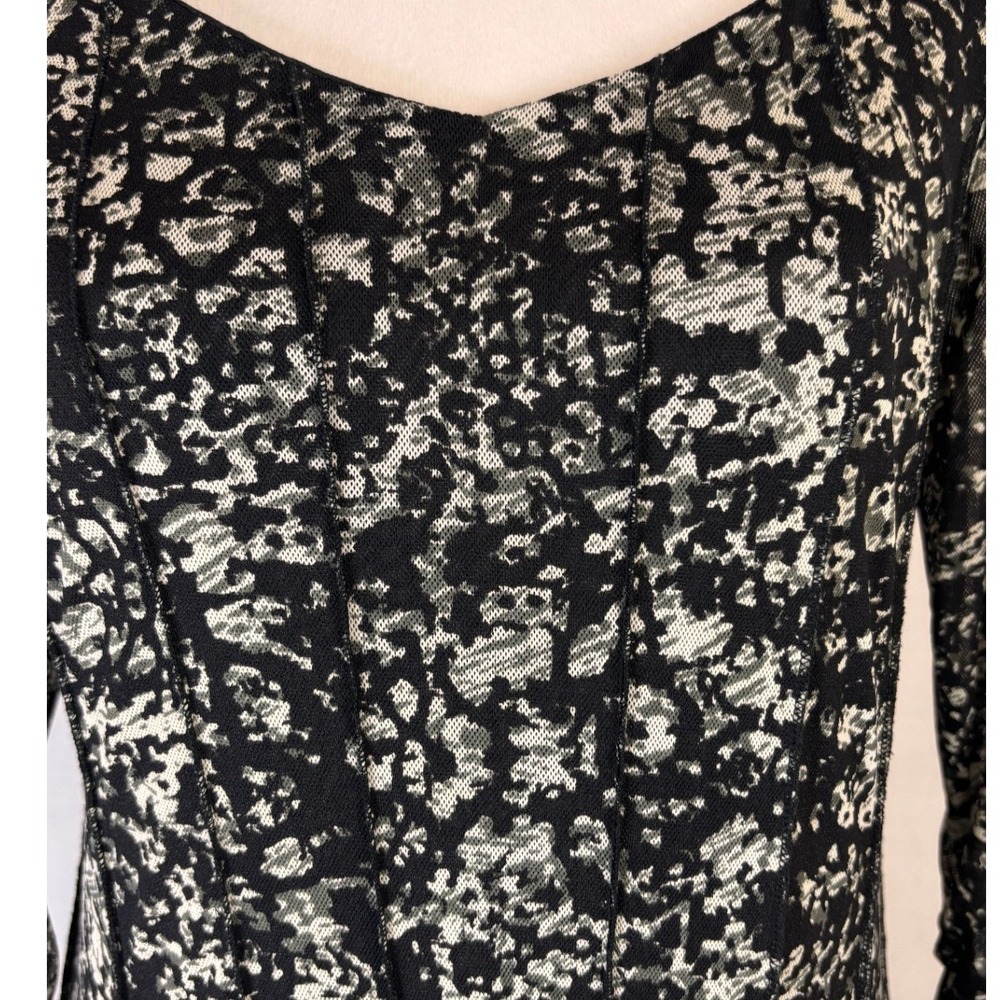 Coldwater Creek Mesh Dress Womens P10 Lettuce Hem Y2K Whimsigoth Fairy Grunge - Picture 4 of 12